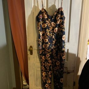 Floral Goddess Printed Jumpsuit
